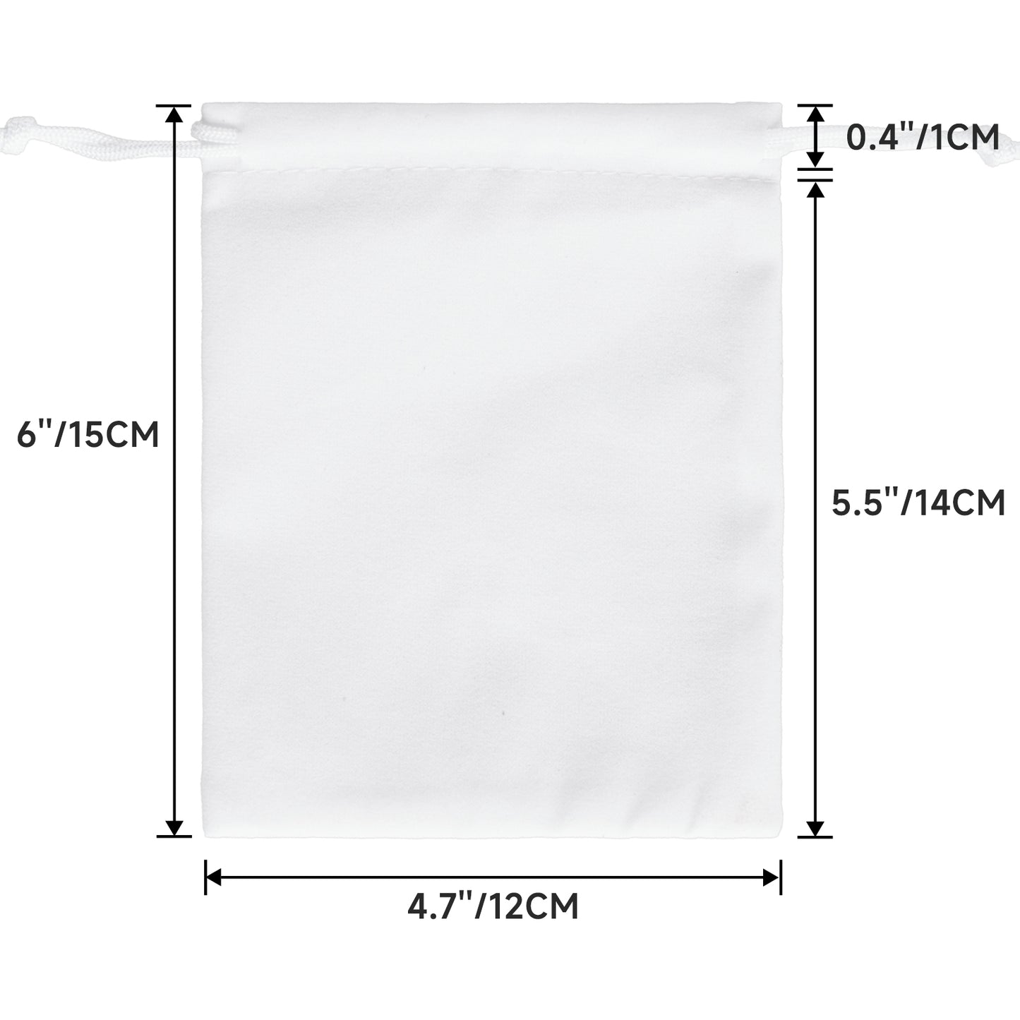 G2PLUS 20PCS White Velvet Drawstring Bags - 4.7x6 In Small Velvet Jewelry Pouches, Christmas Gift Bags for Candy, Birthday, Wedding Party Favors