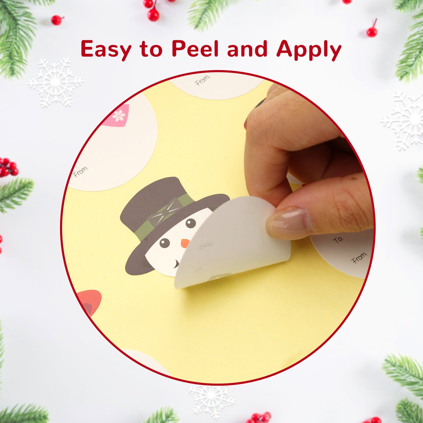 G2PLUS Christmas Gift Stickers, 120PCS Christmas Snowman Name Tags, 3x2 White Kraft Paper Christmas Gift Label Stickers, 6 Style Self-adhesive Xmas Snowman Tags Labels Envelope Seals for Gift Wrapping