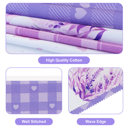 G2PLUS Purple Triangle Bunting Banner, 39FT Extra Long Reusable Cotton Triangle Flags, Pre-Sewn Gingham Garland Pennant Banner for Garden Party, Bridal Shower & Outdoor Decor