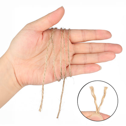G2PLUS 328FT Jute Twine 1.5mm 2 Ply Natural Craft Twine String for Gift Wrapping, DIY Crafts, Gardening & Home Use
