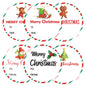 G2PLUS 120PCS Merry Christmas Stickers, 2'' Round Christmas Gift Name Stickers, Christmas Tree Gift Stickers, Self-Adhesive Christmas Labels, Santa Claus Gift Tags Stickers for Cards Envelope Seals