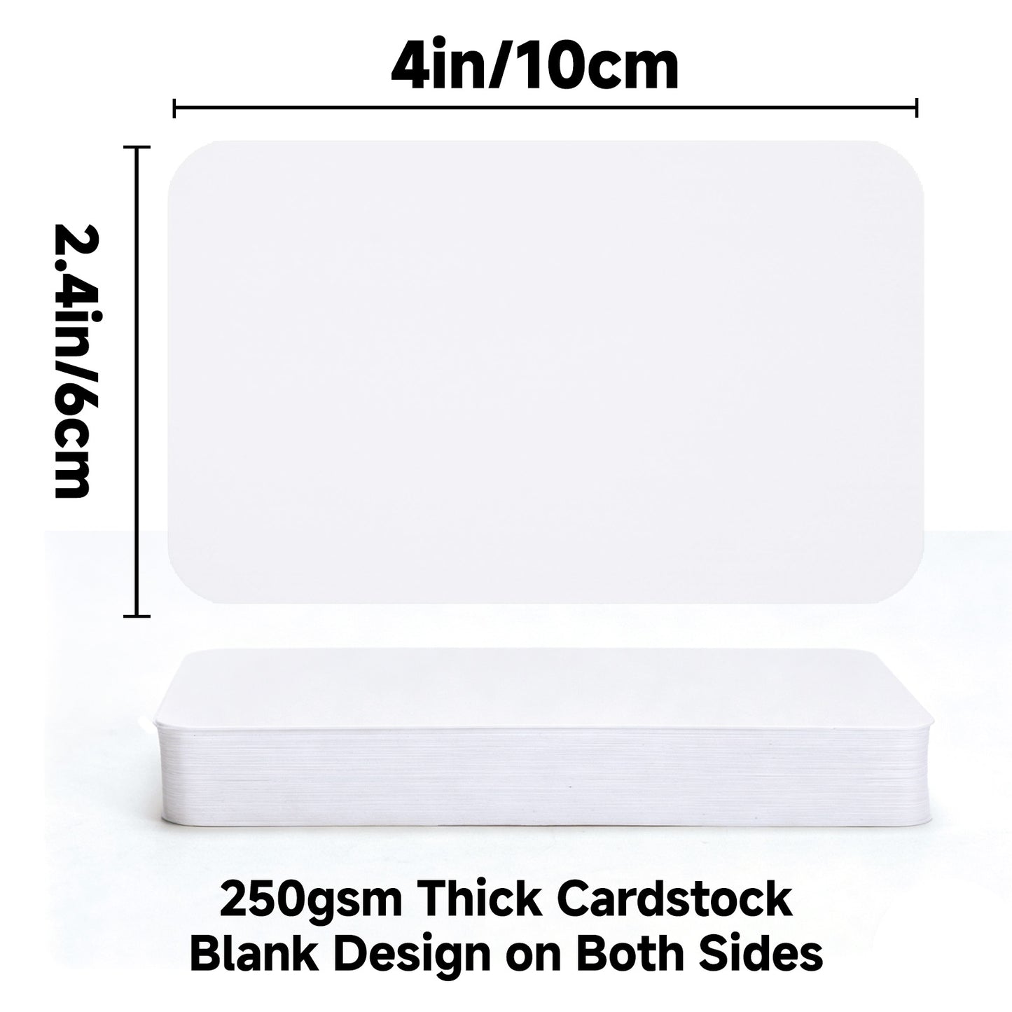G2PLUS White Blank Business Cards 120PCS: 2.4 x 4 in Small Note Card Double-Sides Cardstock Paper for Writing, Greeting Cards, Thank You Cards for Small Business and DIY Use