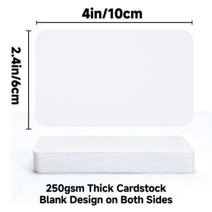 G2PLUS White Blank Business Cards 120PCS: 2.4 x 4 in Small Note Card Double-Sides Cardstock Paper for Writing, Greeting Cards, Thank You Cards for Small Business and DIY Use