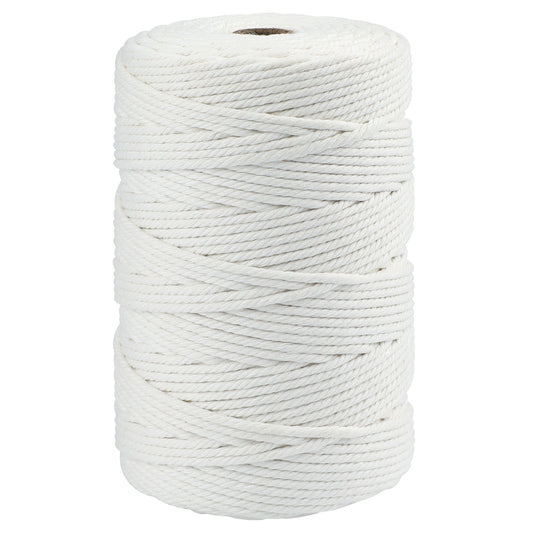 G2PLUS White Macrame Cotton Rope Cord 3MM Craft Cotton Twine String, 200M Durable Bakers Twine for DIY Crafts and Handmade Arts (White)