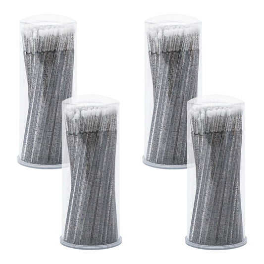 G2PLUS 400PCS Micro Applicators Brushes, Crystal Black Micro Applicators, Eyelash Extension Applicators for Eyelashes Extensions, Crafting