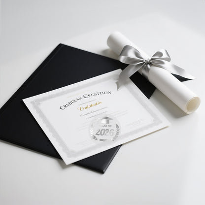 G2PLUS Graduation Stickers - 120Pcs Class of 2026 Stickers 1.6in Silver Foil Graduation Cap Stickers Transparent Envelope Seal Sticker for Congrats Grad Invitation and Grad Party Favors