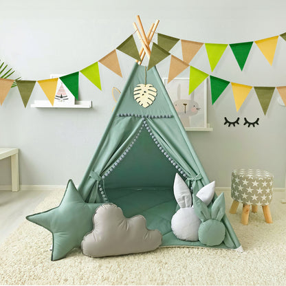G2PLUS Pre-Strung Burlap Pennant Banners, 39Ft Sage Green Fabric Triangle Flag Bunting, 36Pcs Pennant Banner Flags Garland for Birthday, Holidays and Theme Party Decorations