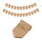 G2PLUS Hessian Bunting Banner, 24PCS DIY Blank Burlap Bunting Garland - 8M Rustic Linen Bunting - 12x17CM Hessian Garlands for Rustic Wedding Birthday Party Baby Shower Decoration