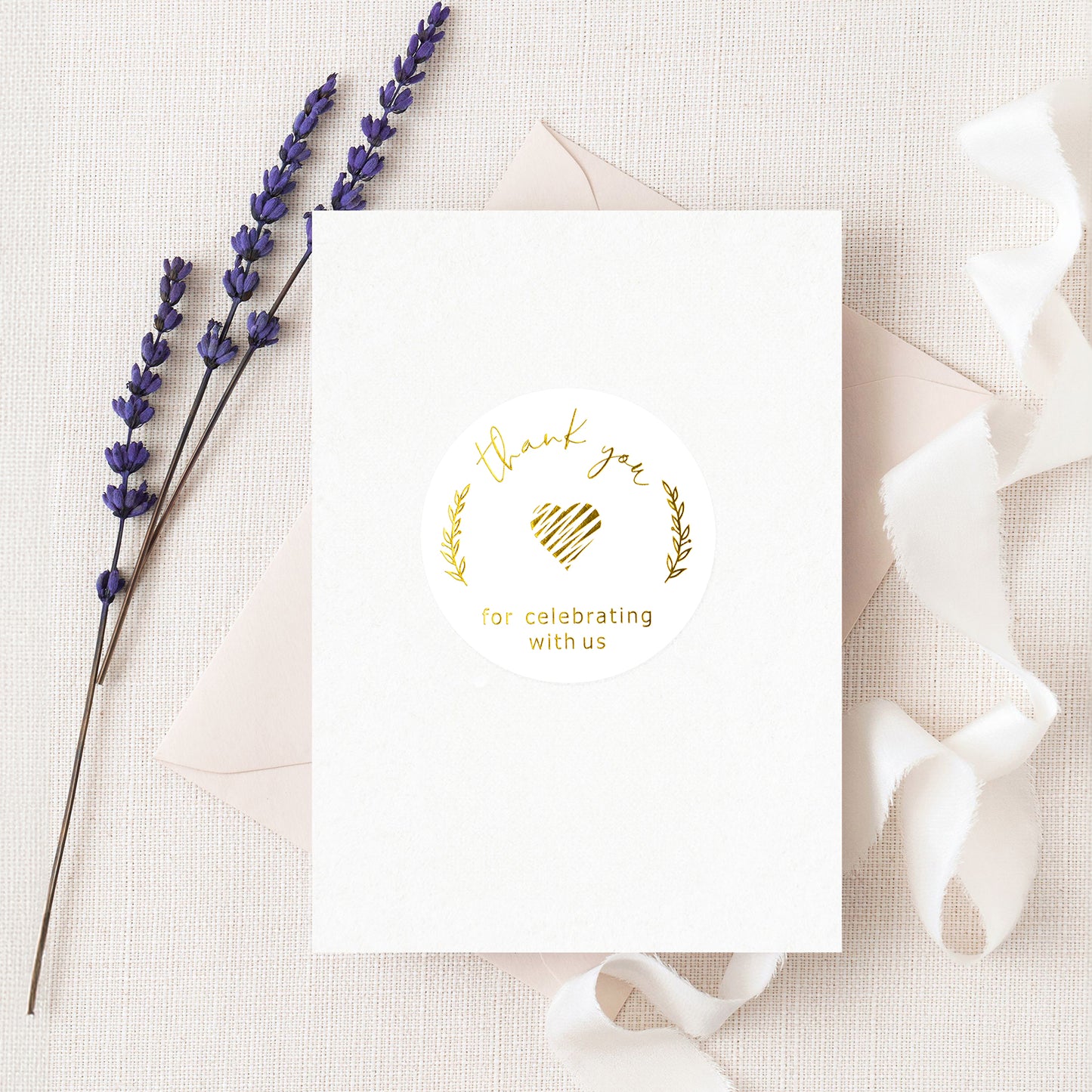 G2PLUS Thank You Stickers, 120PCS Gold Foil Thank You Stickers, 2 Inch Round Thank You Stickers Labels, Thank You for Celebrating with Us Stickers for Birthday, Wedding, Graduation Party Favors