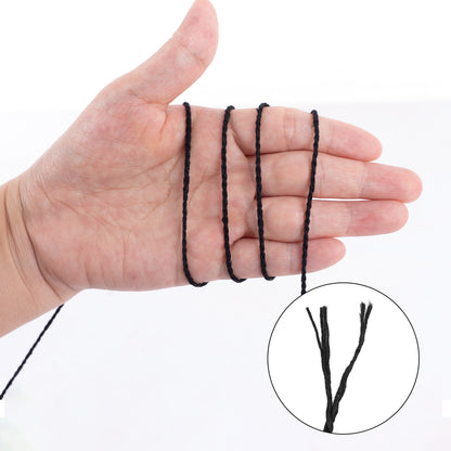 G2PLUS Black Cotton Twine - 2mm 164Ft Crafts String Cotton Rope for Butchers, Gift Wrapping, DIY Crafts, Decorations & Small Business Packaging