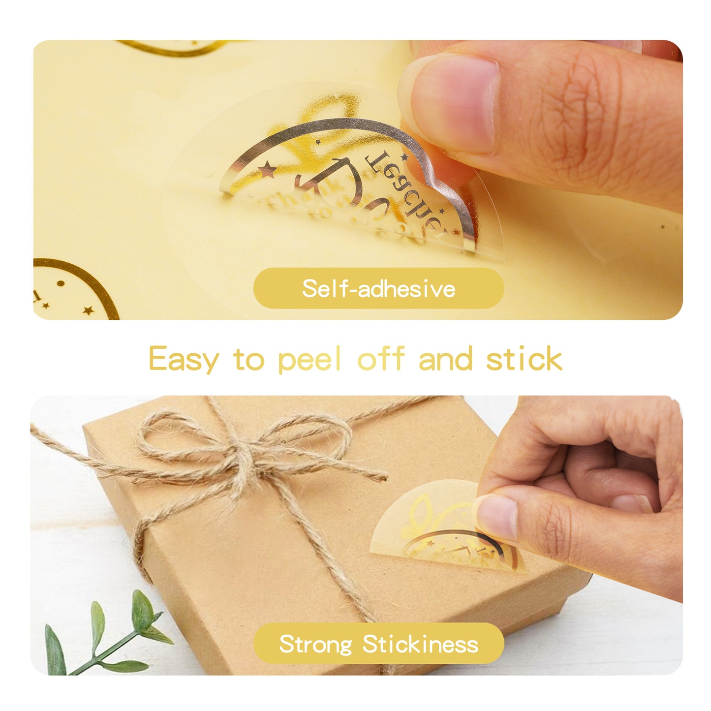 G2PLUS Teachers Appreciation Day Stickers, 60PCS Thank You to The Best Teacher Stickers, 2'' Gold Foil Thank You Teacher Stickers, Apple Teachers Day Gift Stickers for Gift Wrapping, Party Favors