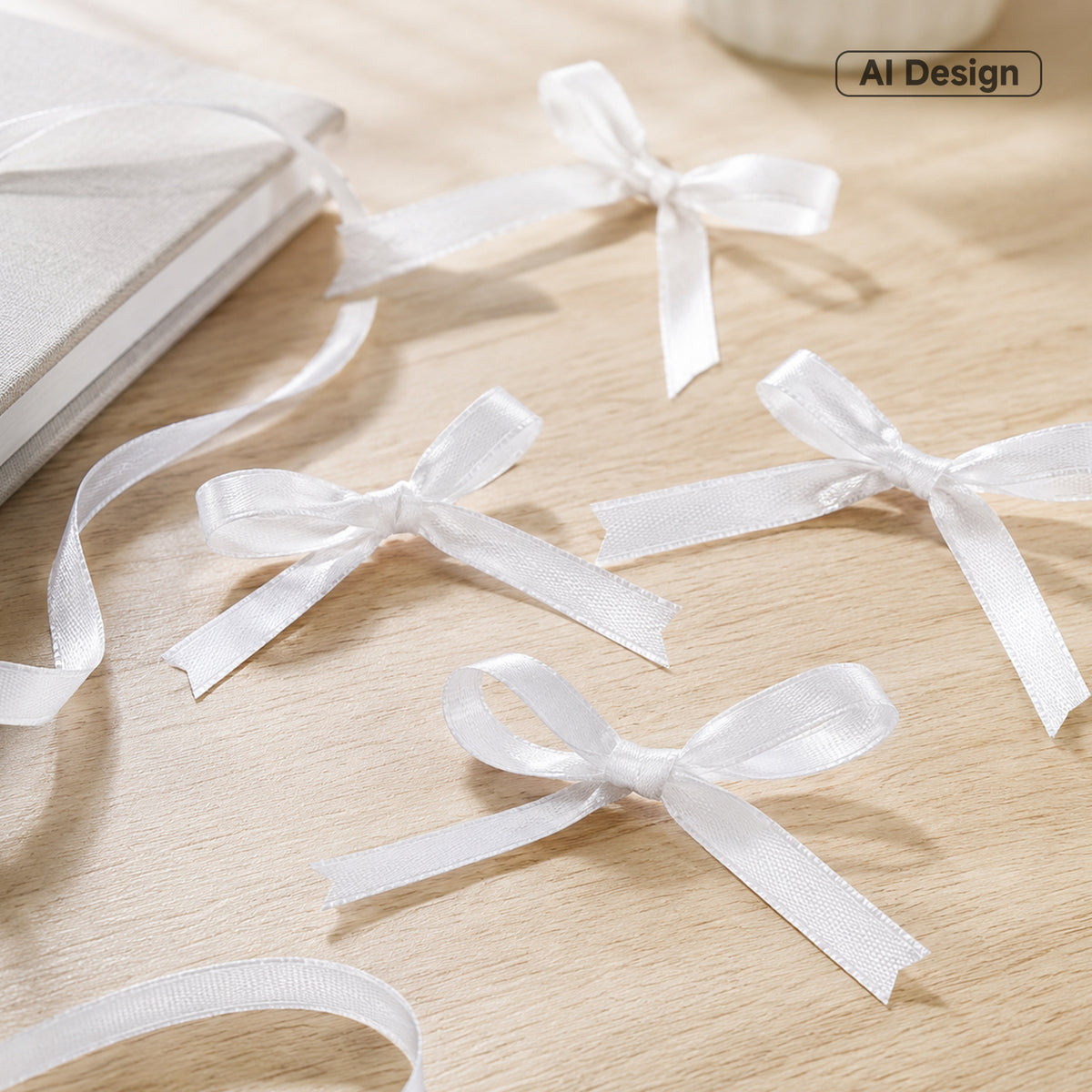 G2PLUS White Satin Ribbons 10mm: 44m Gift Wrapping Ribbon for Crafting, Christmas, Wedding Party Decoration