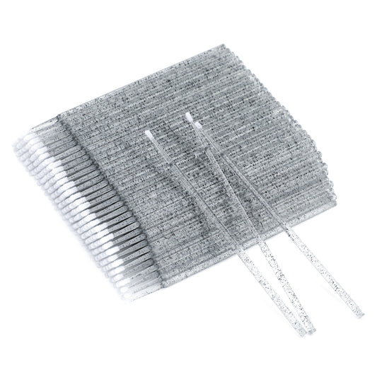 G2PLUS 200PCS Micro Applicators Brushes, Crystal Black Micro Applicators, Eyelash Extension Applicators for Eyelashes Extensions