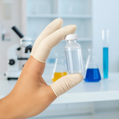 G2PLUS Disposable Finger Cots, 100pcs White Latex Rubber Finger Gloves, Rolled Edge Protective Covers for Nail Art, Tattoo, Lab Use, Crafting