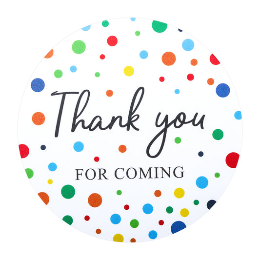 G2PLUS 5cm Thank You Stickers,60PCS Waterproof Thank You for Celebrating with me Stickers,Little Dots Thank You Favors Stickers/Labels for Birthday Party Bags,Baby Shower Party Favors