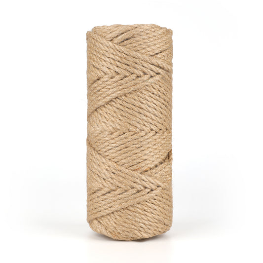 G2PLUS 5MM Thick Jute Rope, 50M Strong Hemp Garden Rope, 3-Ply Jute Twine String for DIY Crafts Arts and Gardening Applications