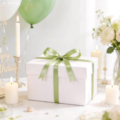 G2PLUS Satin Ribbons Sage Green: 6mm x 100Yards Thin Gift Wrapping Ribbon for Wrapping Presents, Making Cards, Craft Projects,Christmas Decorations