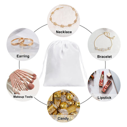 G2PLUS 20PCS White Velvet Drawstring Bags - 4.7x6 In Small Velvet Jewelry Pouches, Christmas Gift Bags for Candy, Birthday, Wedding Party Favors