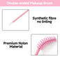 G2PLUS 100pcs Eyelash Brush Lip Brush, Pink Dual Ended Mascara Wands, Disposable Makeup Brushes for Eyelash Extension, Eyebrow, Lip Gloss, Salon and Travel Use