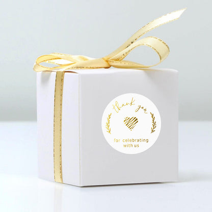 G2PLUS Thank You Stickers, 120PCS Gold Foil Thank You Stickers, 2 Inch Round Thank You Stickers Labels, Thank You for Celebrating with Us Stickers for Birthday, Wedding, Graduation Party Favors