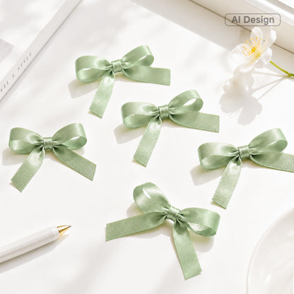 G2PLUS Sage Green Satin Ribbons 10mm: 44 Gift Wrap Ribbon for Crafting, Christmas, Wedding Party Decoration