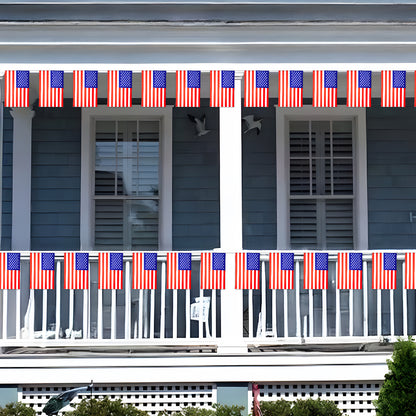 G2PLUS American Flags Banner, 36 Feet USA String Pennant Flag, 4th of July Pennant Banner Bunting for Patriotic Events, Classroom, Bars, Sports, Independence Day Indoor Outdoor Decoration