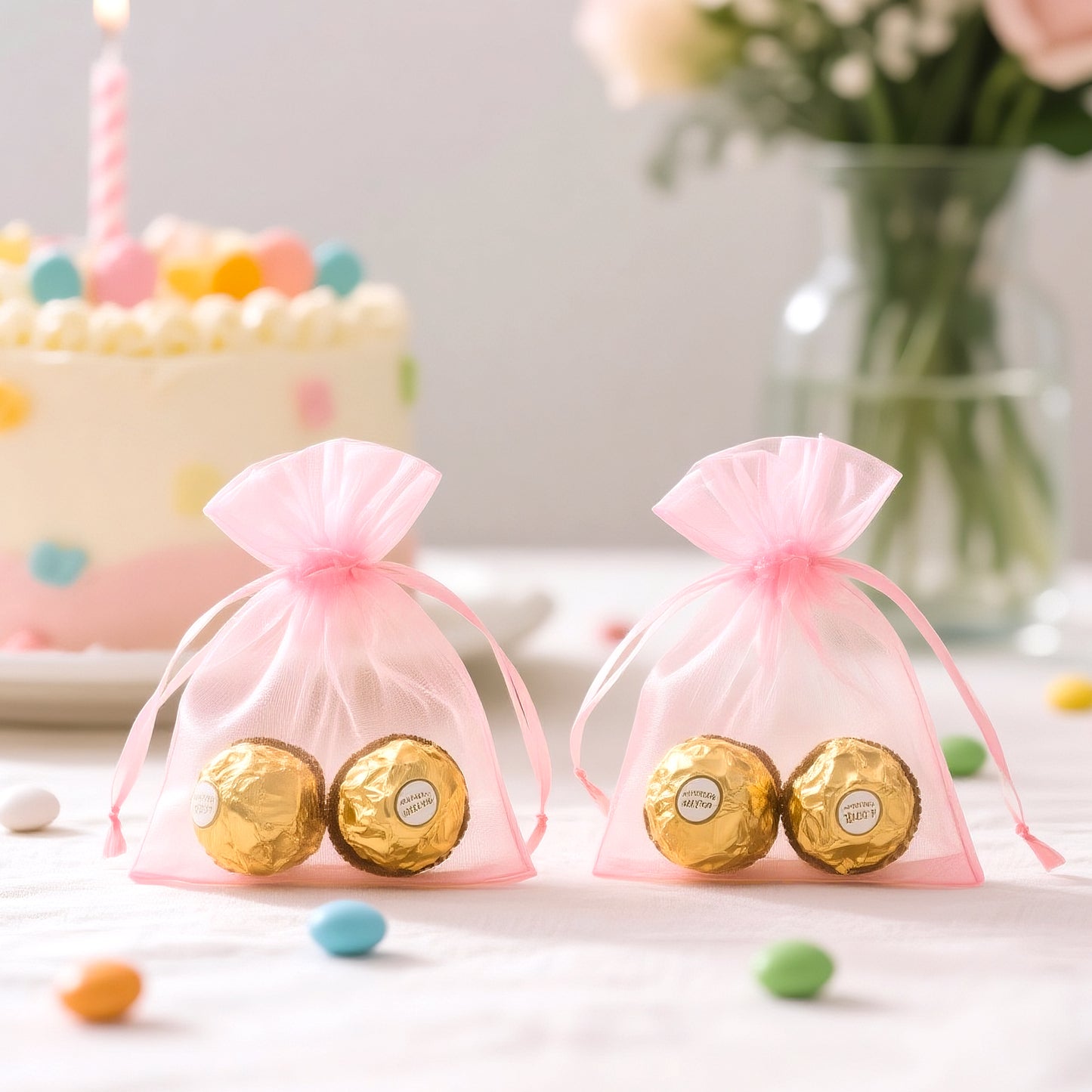 G2PLUS Baby Rosa Organzasäckchen 7x9cm: Klein Geschenk Organzabeutel, Organza Säckchen, 50 Stück Organza-Beutelchen mit Kordelzug Sie als Hochzeit Bonbonsbeutel,Schmuckbeutel Besuche den G2PLUS-Store 4,6 4,6 von 5 Sternen   (615) | Diese Seite durchsuchen