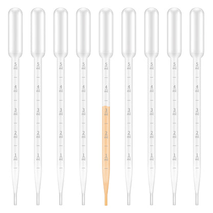 G2PLUS 5ML Plastic Dropper, 25Pcs Pipettes Dropper, Clear Graduated Dropper, Disposable Transfer Pipettes for Essential Oils, Kids Activities, DIY Art and Make up Tool