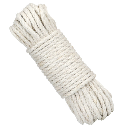 G2PLUS 5MM Jute Twine String, 3-Ply Beige Natural Cord Rope, 20M Thick Jute Rope, Strong Hemp Garden Rope, for DIY Crafts Arts and Gardening Applications
