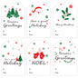 G2PLUS White Christmas Labels Stickers, 120PCS Sticky Name Labels, Christmas Stickers for Presents, Self Adhesive Christmas Sticky Labels for Xmas Gift, Present Tags for Christmas Decoration