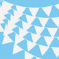 G2PLUS White Cotton Fabric Bunting - 10M Fabric Wedding Bunting - 36PCS White Fabric Wedding Banner for Wedding Birthday Party Decoration