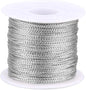G2PLUS 100M Silver String Twine - 1mm Tinsel Thread Cord - Non-elastic Metallic String for Crafts & Hanging Christmas Ornaments & Cards