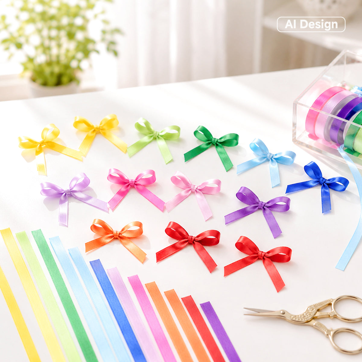 G2PLUS Rainbow Satin Ribbon for Gift Wrapping, 12 Rolls, 10mm x 9m 108m Total Gift Wrapping Ribbon, Ribbon for Birthday Parties, Rainbow-Themed Decor, DIY Crafts