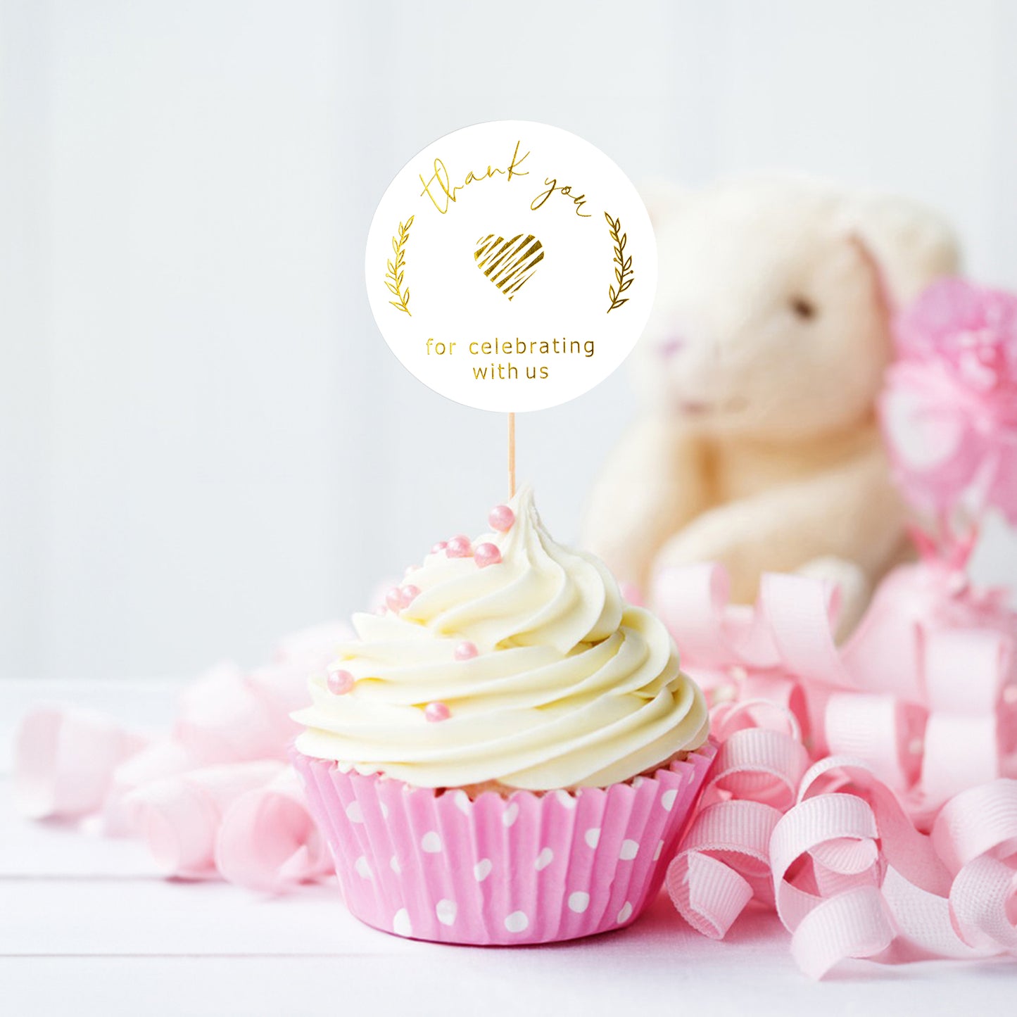 G2PLUS Thank You Stickers, 120PCS Gold Foil Thank You Stickers, 2 Inch Round Thank You Stickers Labels, Thank You for Celebrating with Us Stickers for Birthday, Wedding, Graduation Party Favors