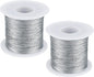 G2PLUS 200M Silver String Twine - 1mm Tinsel Thread Cord - Non-Elastic Metallic String for Crafts & Hanging Christmas Ornaments & Cards