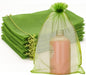 G2PLUS Sage Green Organza Gift Pouches, 20x30 CM Large Organza Favour Bags, 50 PCS Wedding Jewelry Bags, Clear Mesh Pouches for Wedding, Christmas, Birthday, Anniversary