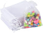 G2PLUS White Organza Gift Pouches, 10x15 CM Medium Organza Favour Bags, 100 PCS Wedding Jewelry Bags, Clear Mesh Pouches Perfect for Wedding, Christmas, Birthday, Anniversary