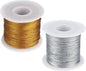 G2PLUS 200M Gold and Silver String Twine - 1mm Tinsel Thread Cord - Non-Elastic Metallic String for Crafts & Hanging Christmas Ornaments & Cards