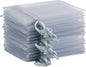 G2PLUS Silver Grey Organza Gift Pouches - 10x12 CM Small Organza Favor Bags, 50 PCS Wedding Jewelry Bags - Clear Mesh Pouches Perfect for Wedding, Christmas, Birthday, Anniversary