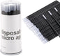 G2PLUS Micro Applicators Brushes with Longer Tips - 200PCS Microfibre Brushes Eyelashes - Black Lash Lift Micro Applicators - Eyelash Extension Applicators for Eyelashes Extensions, Crafting
