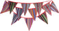 G2PLUS Boho Fabric Bunting Banner - 3.3M Bohemian Outdoor Garland - Summer Cotton Bunting with 12PCS Double Side Pannants for Decorating Children's room, Camping Trips