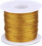 G2PLUS 100M Gold String Twine - 1mm Tinsel Thread Cord - Non-Elastic Metallic String for Crafts & Hanging Christmas Ornaments & Cards