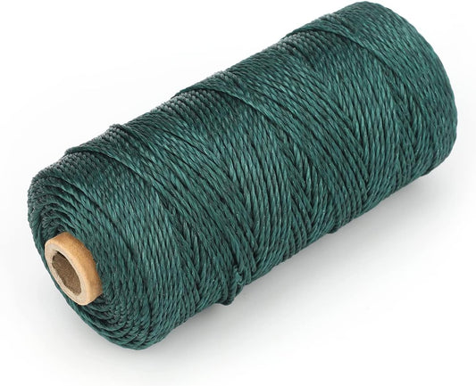 G2PLUS Dark Green Nylon String Cord - 2.0 mm Mason Nylon Line - 130M Twisted Nylon Builders Line - 36Ply Waterproof Brick Line String for Masonry Jobs, DIY Projects, Crafting, Gardening