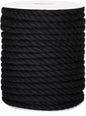 G2PLUS 6MM Cotton Macrame Cord, 30M Thick Macrame Rope, Black Soft Cotton Rope for Wall Hanging DIY Garden Plant Hangers