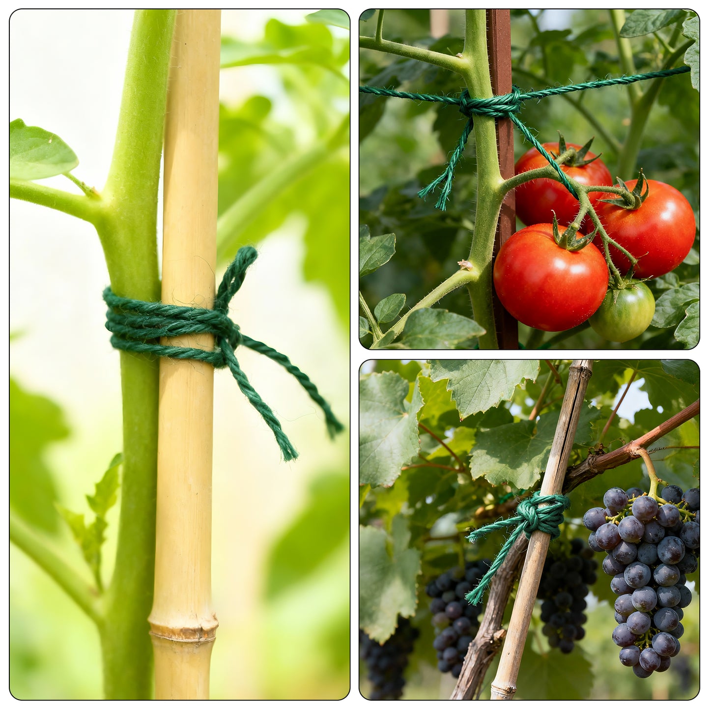 G2PLUS Green Jute Twine 2mm 3 Ply, 164Ft Craft Twine String for Gift Wrapping, DIY Crafts, Gardening and Christmas Decorations