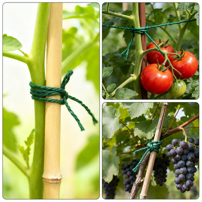 G2PLUS Green Jute Twine 2mm 3 Ply, 164Ft Craft Twine String for Gift Wrapping, DIY Crafts, Gardening and Christmas Decorations