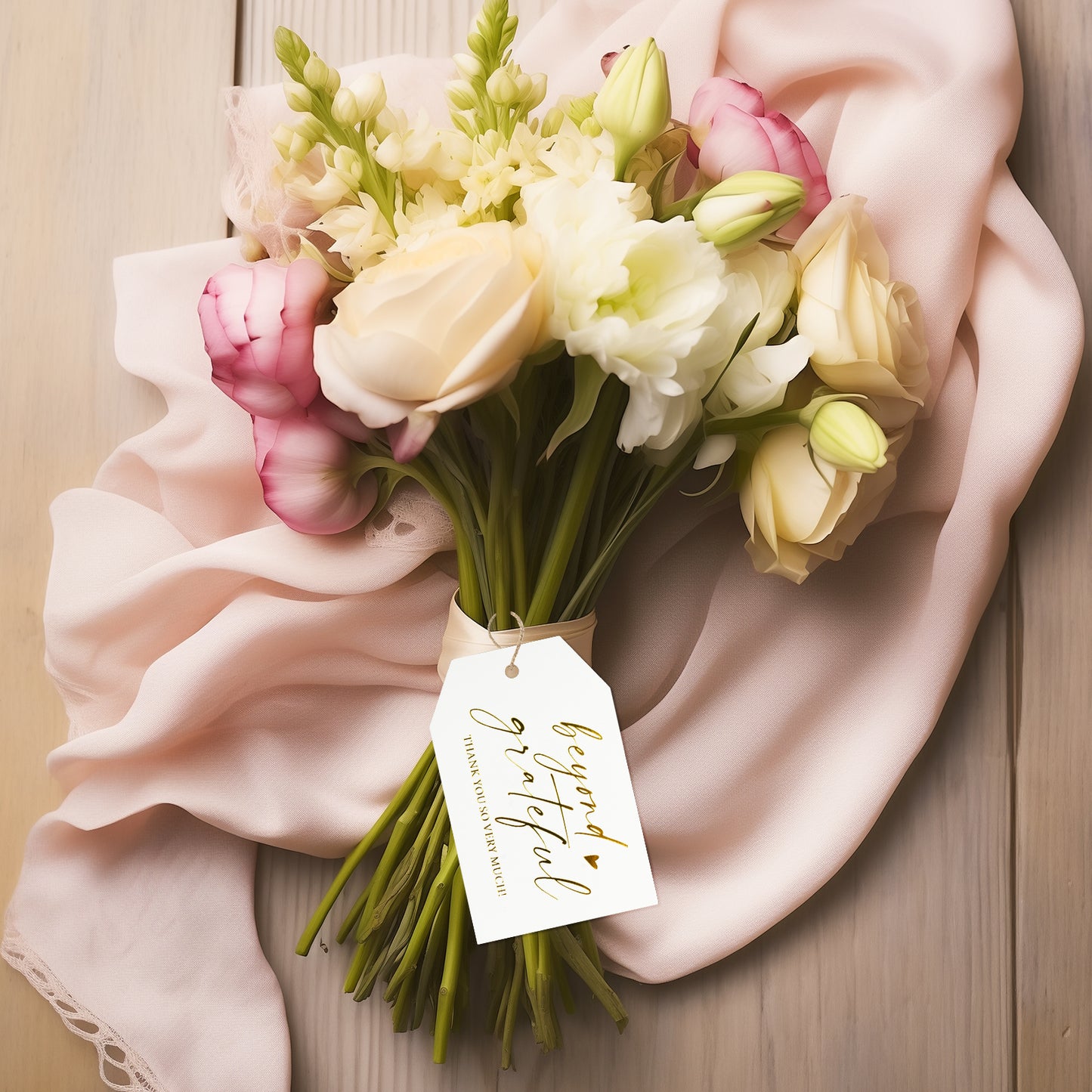 G2PLUS Thank You Gift Tags, Beyond Grateful Tags, 50PCS Thank You So Very Much Tags, Gold Foil Thank You Tags with String for Wedding, Baby Shower, Birthday, Fall Holiday Party Favors (3''x2'')