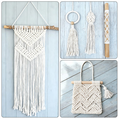 G2PLUS 2mm 164Ft White Cotton Twine - 2 Ply Craft String Cotton Rope for Gift Wrapping, DIY Crafts, Decorations & Small Business Packaging