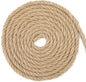G2PLUS 8mm Jute Hemp Rope, 4-Ply Natural Thick Rope, 10M Strong Craft Twine for Gardening Bundling Camping Decorating