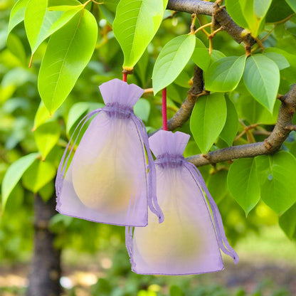G2PLUS Litght Purple Organza Bags 4x6 In - 100PCS Drawstring Organza Bags, Sheer Mesh Jewelry Pouches, Candy Gift Wrap Pouch for Christmas, Baby Shower, Birthday, Wedding Party Favors